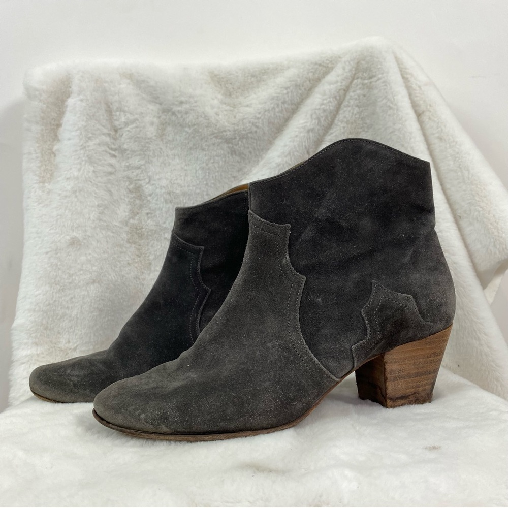 Isabel Marant RARE faded black legendary suede ankle boots Etoile Dicker Suede - Picture 3 of 14
